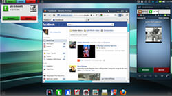 Answer calls on the ClamBook screen